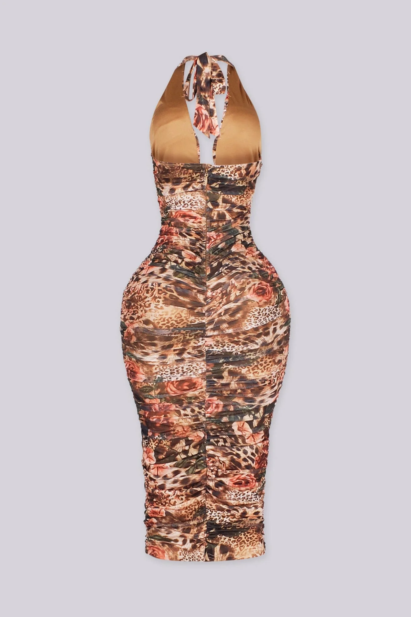 Wild Flower Ruched Midi Dress - Image 3