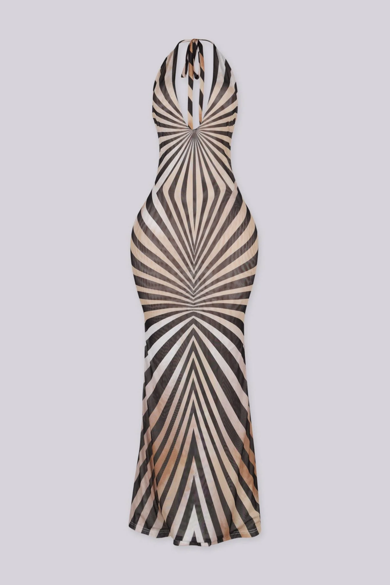 Wild Mesh Halter Maxi Dress - Image 3