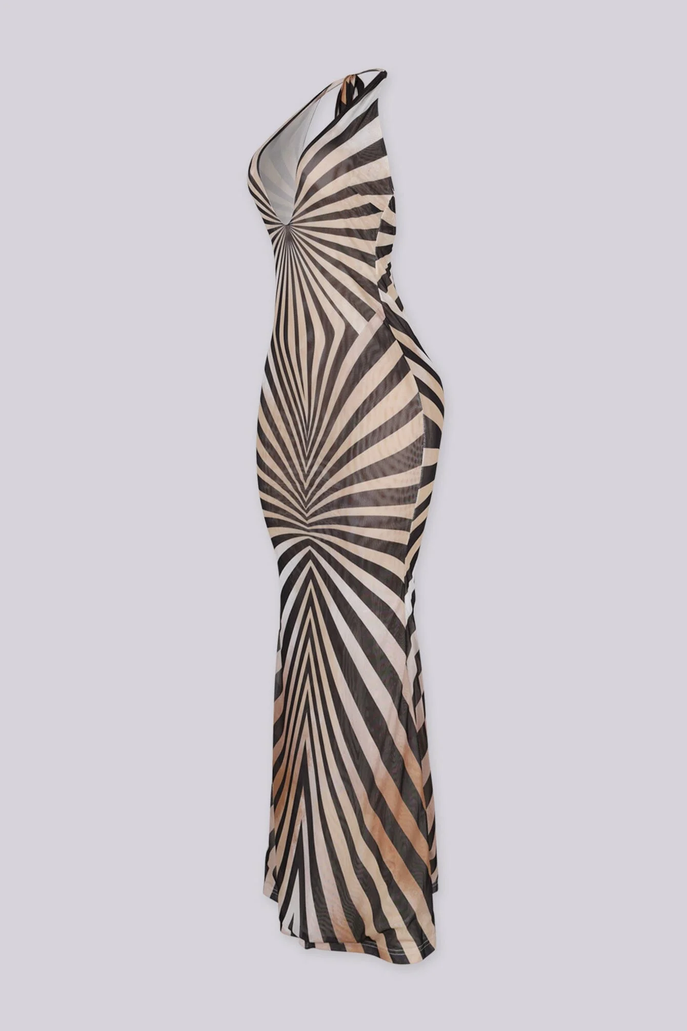 Wild Mesh Halter Maxi Dress - Image 4