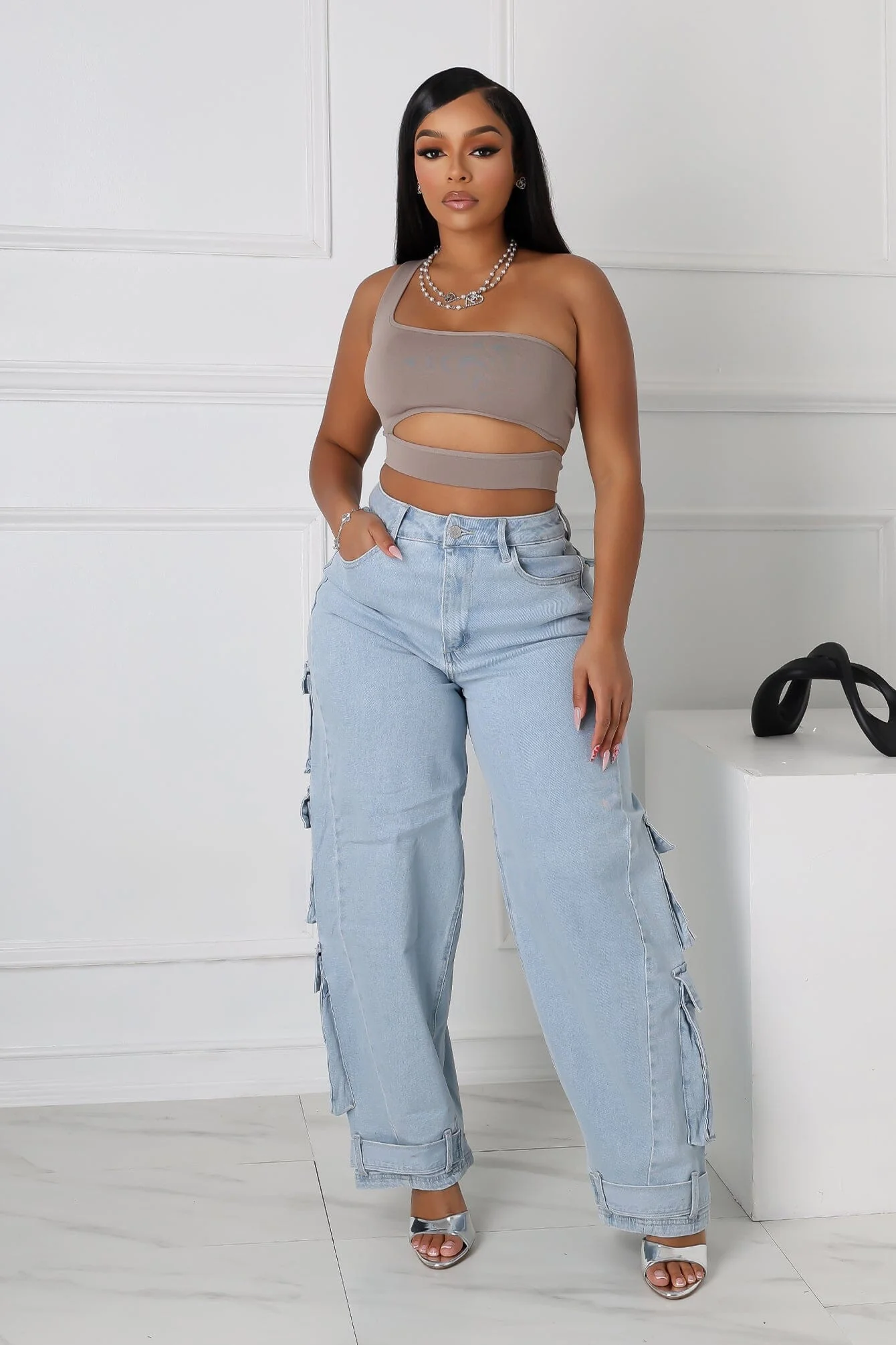 Yokohama High Waist Baggy Denim Jeans