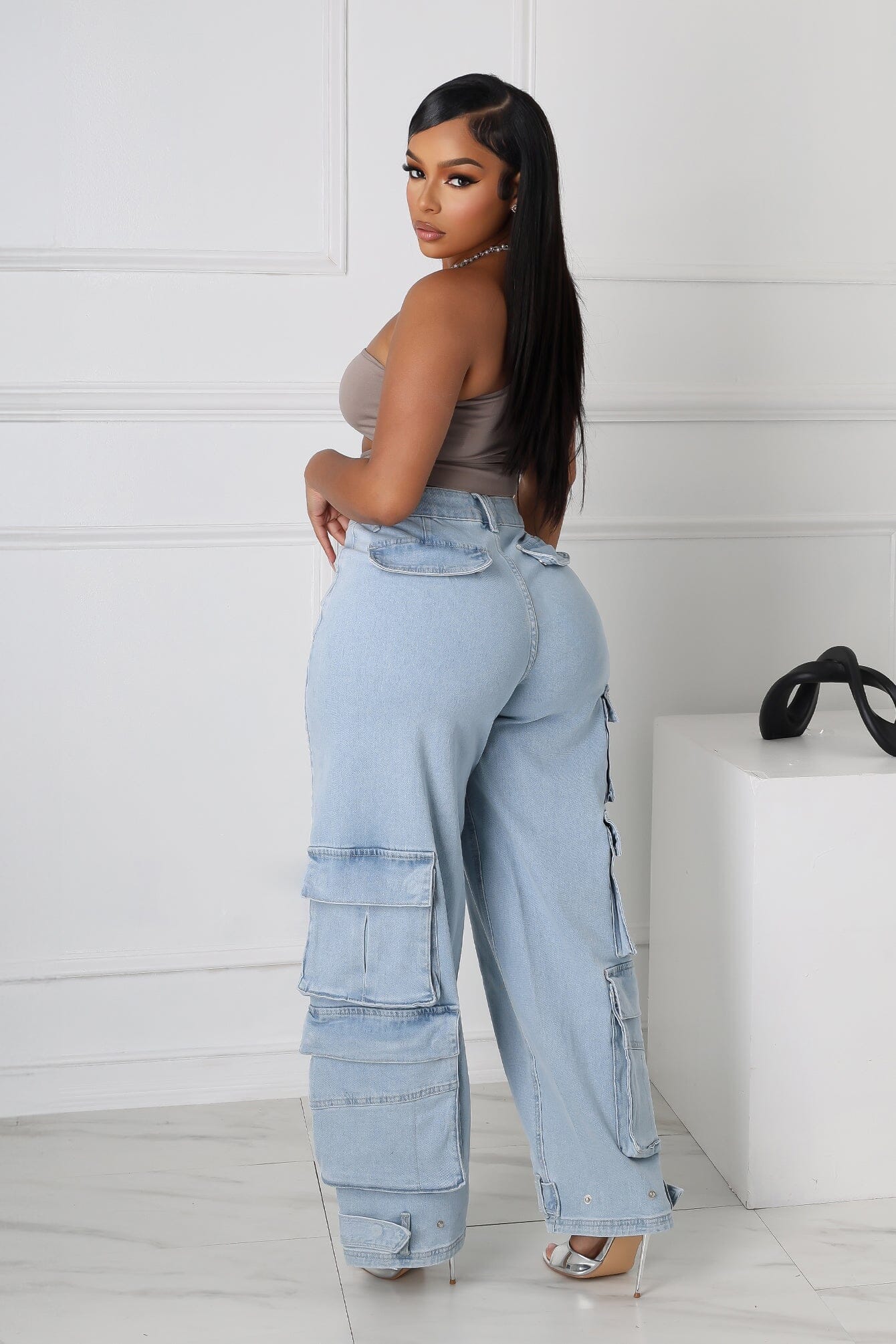 Yokohama High Waist Baggy Denim Jeans - Image 2