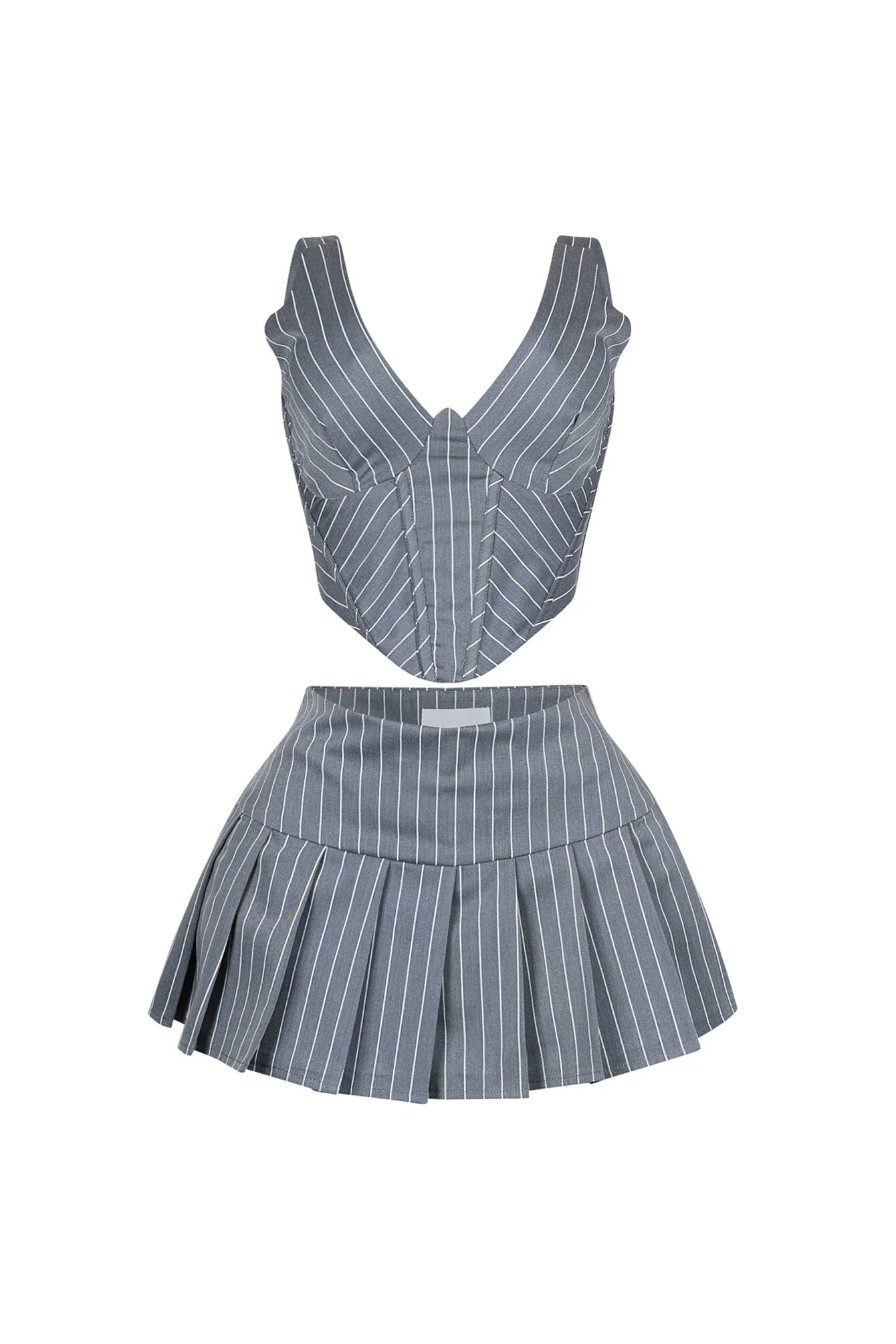 Yonah Pinstripe Corset Top & Skirt SET - Image 3