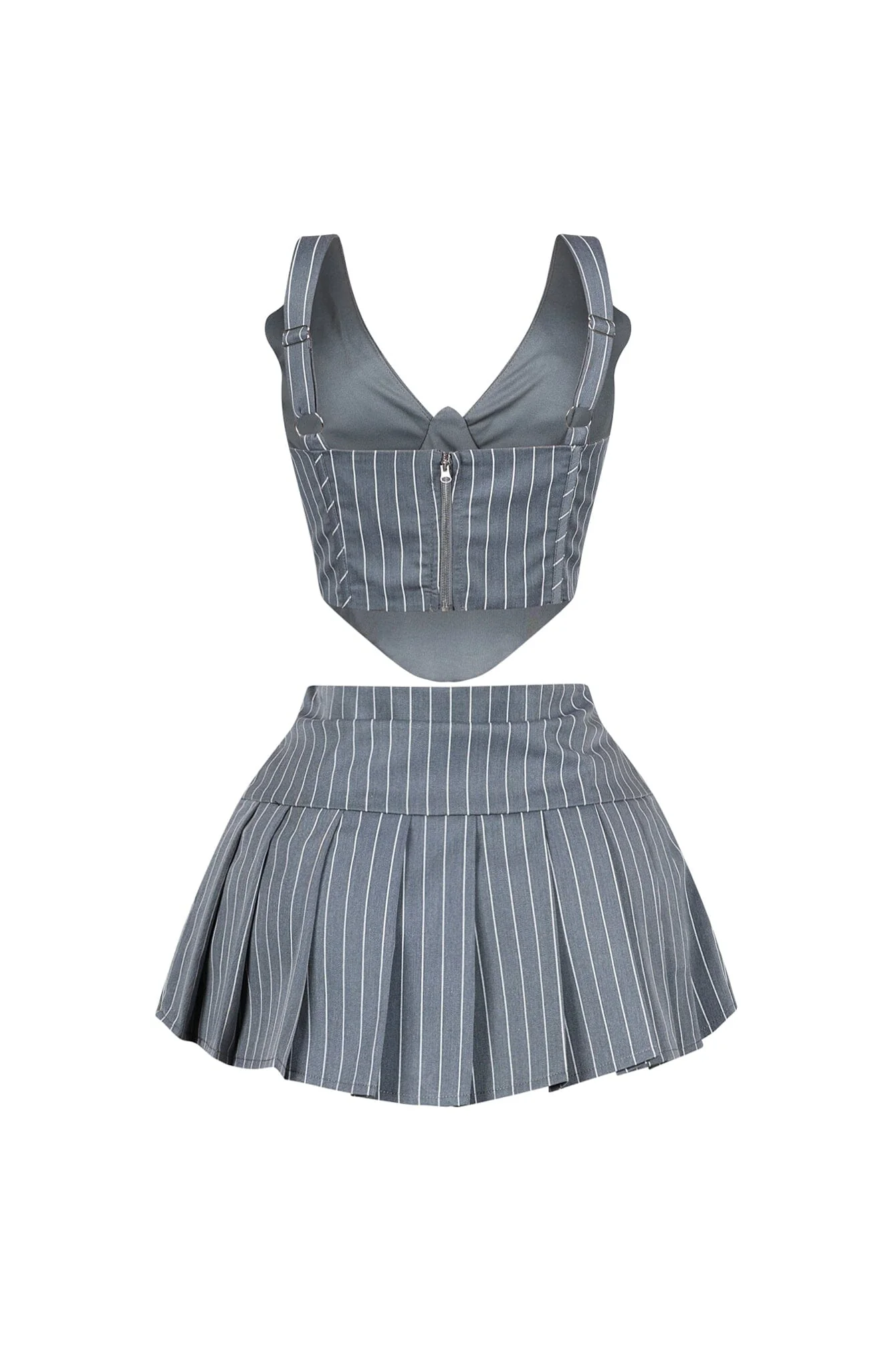 Yonah Pinstripe Corset Top & Skirt SET - Image 5