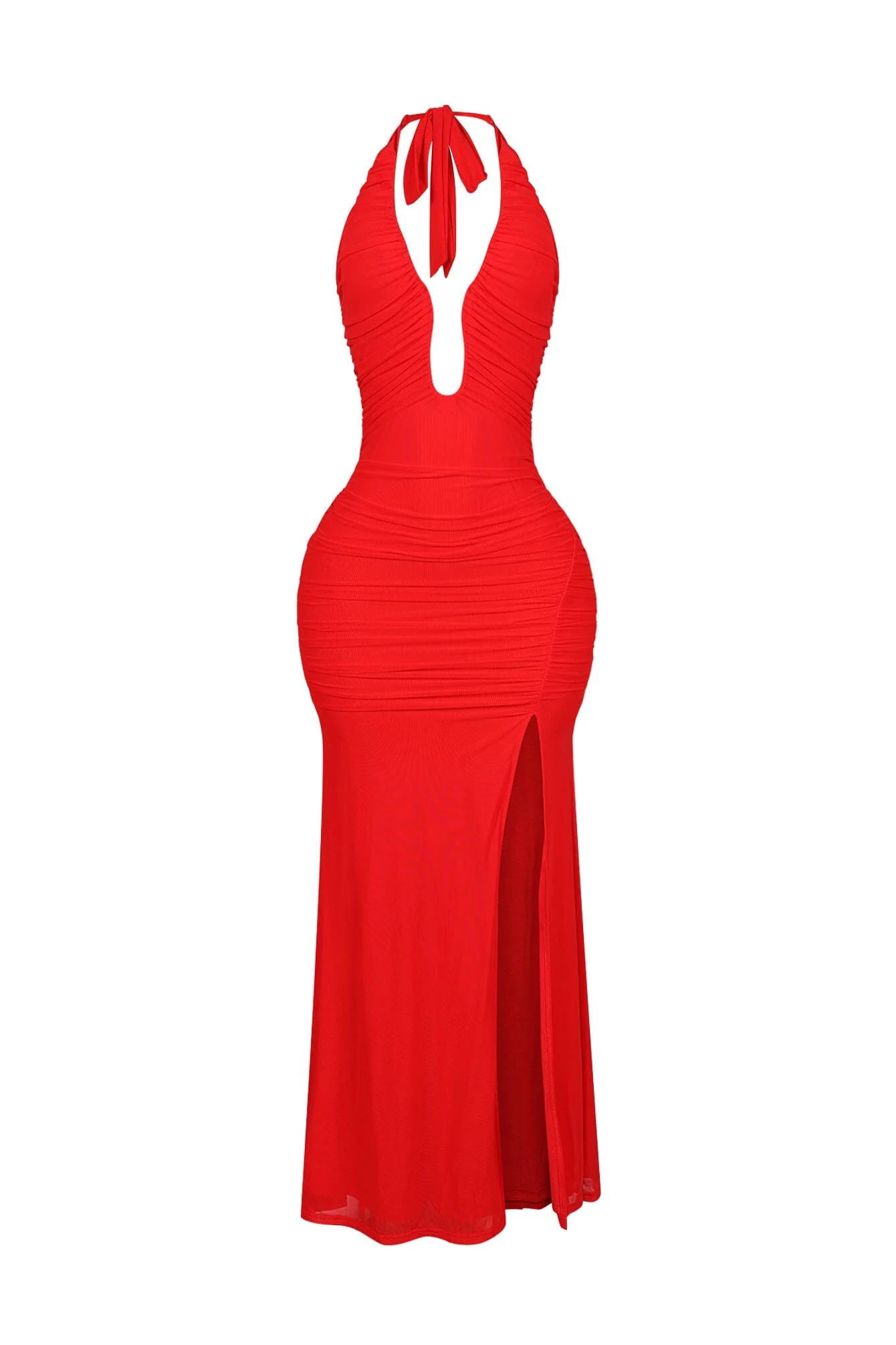 Yoona Mesh Mermaid Halter Maxi Dress - Image 5
