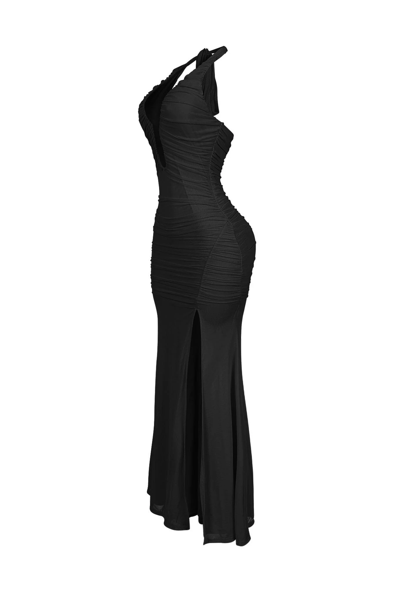 Yoona Mesh Mermaid Halter Maxi Dress - Image 7