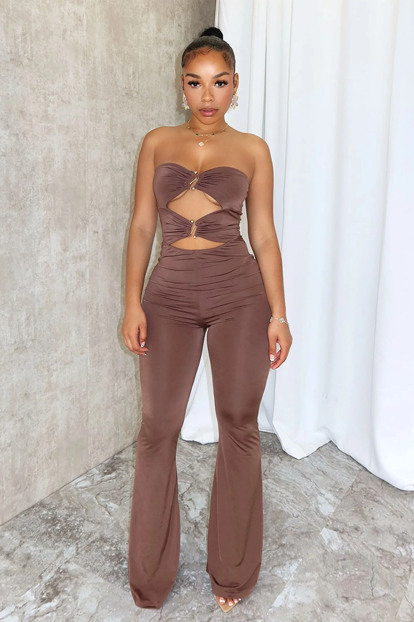 Your Last Chance Strapless Flare Jumpsuit - Image 2