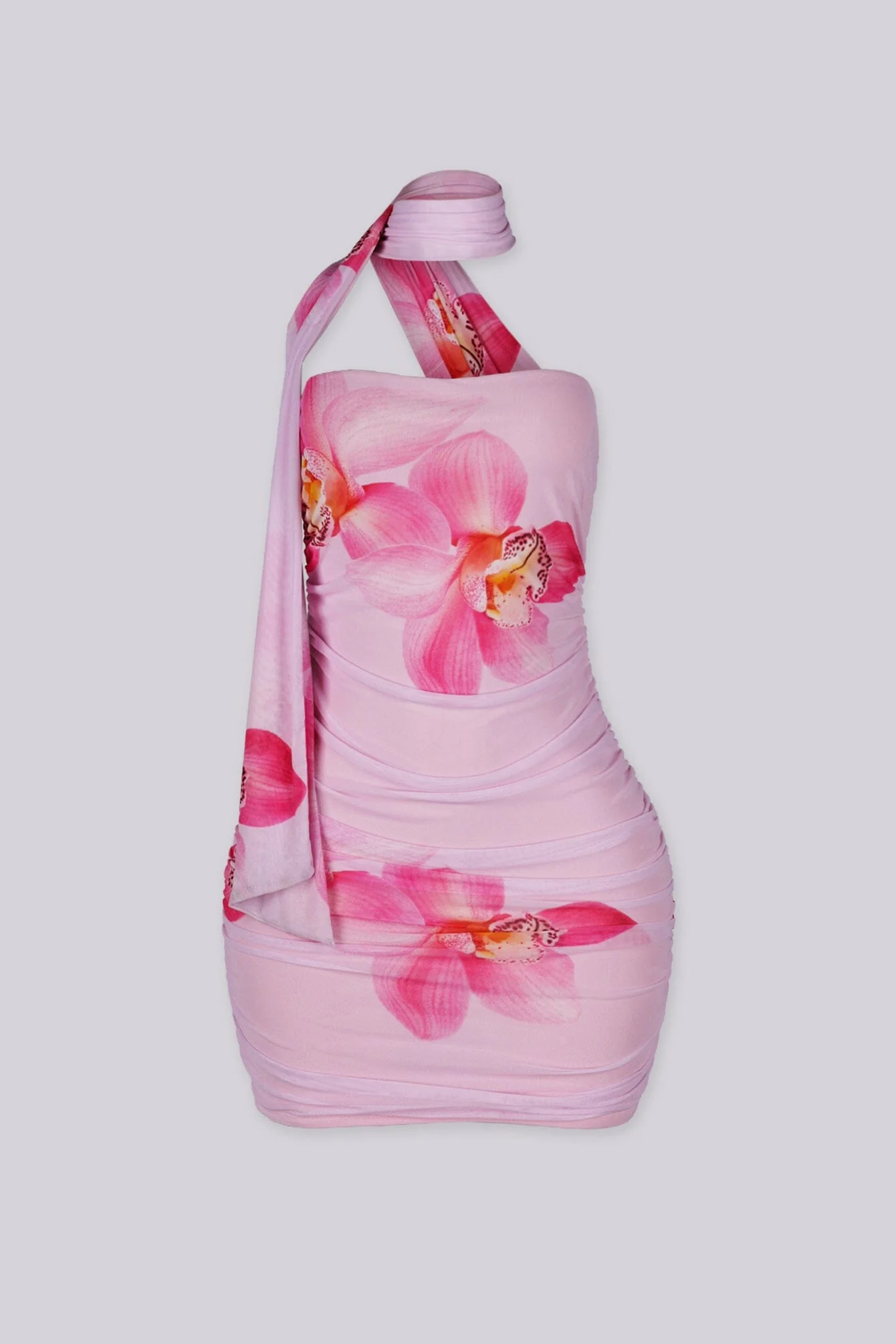Yuki Scarf Drape Mini Dress - Image 3