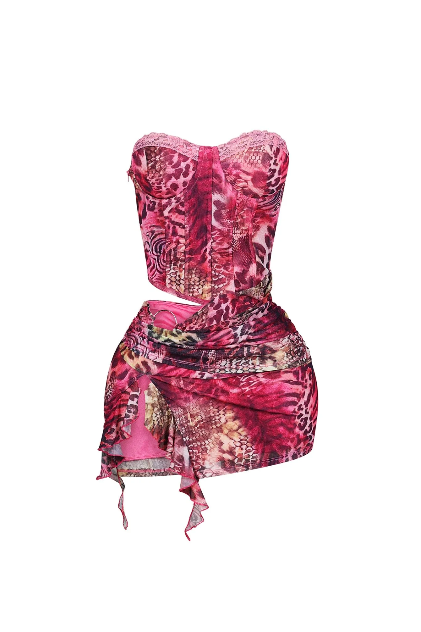 Yumiko Mesh Corset Tube Mini Dress - Image 4