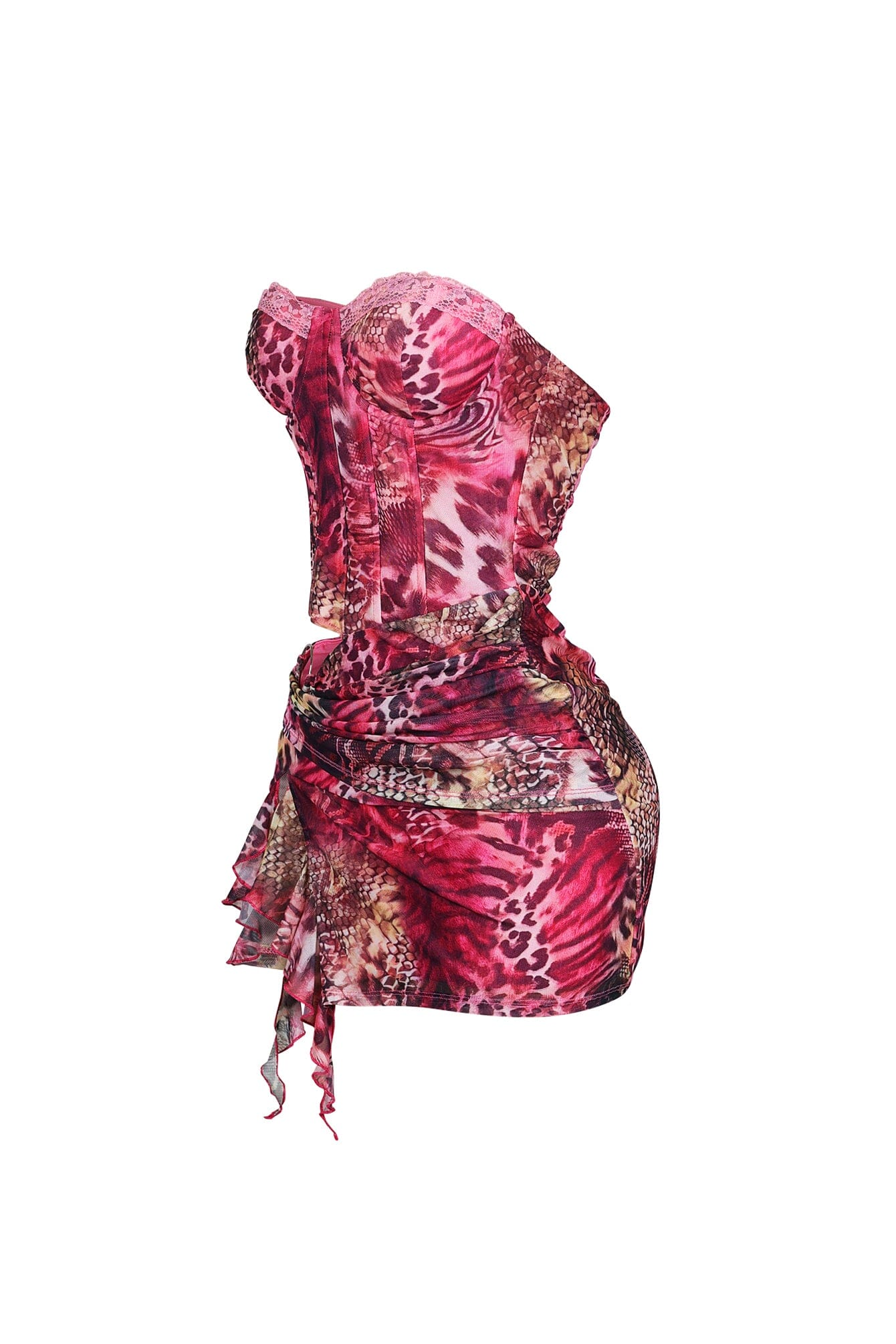 Yumiko Mesh Corset Tube Mini Dress - Image 5