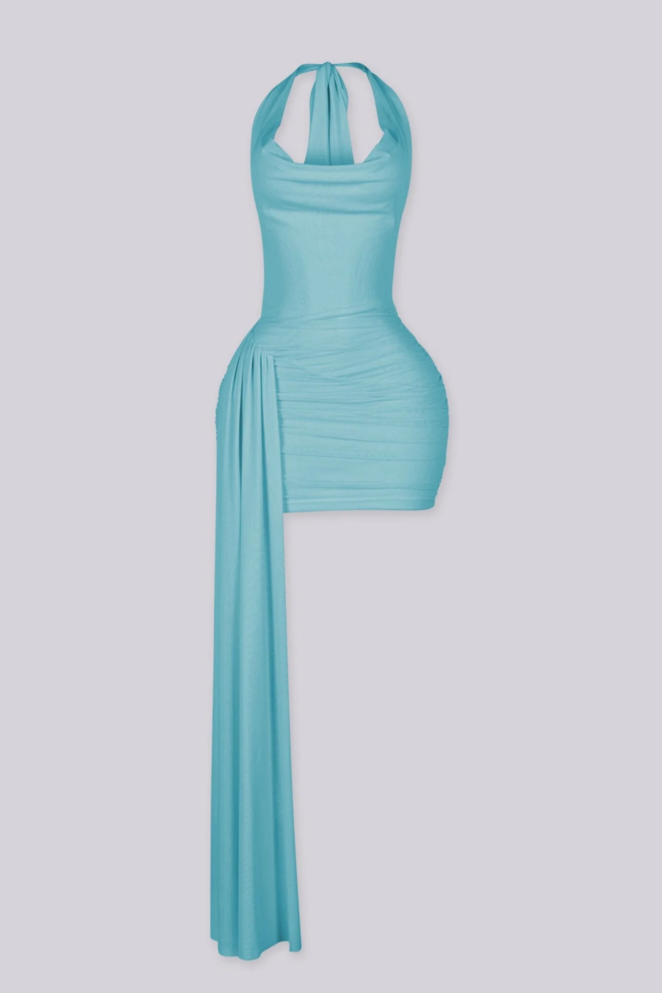 Yvon Draped Halter Mini Dress - Image 7