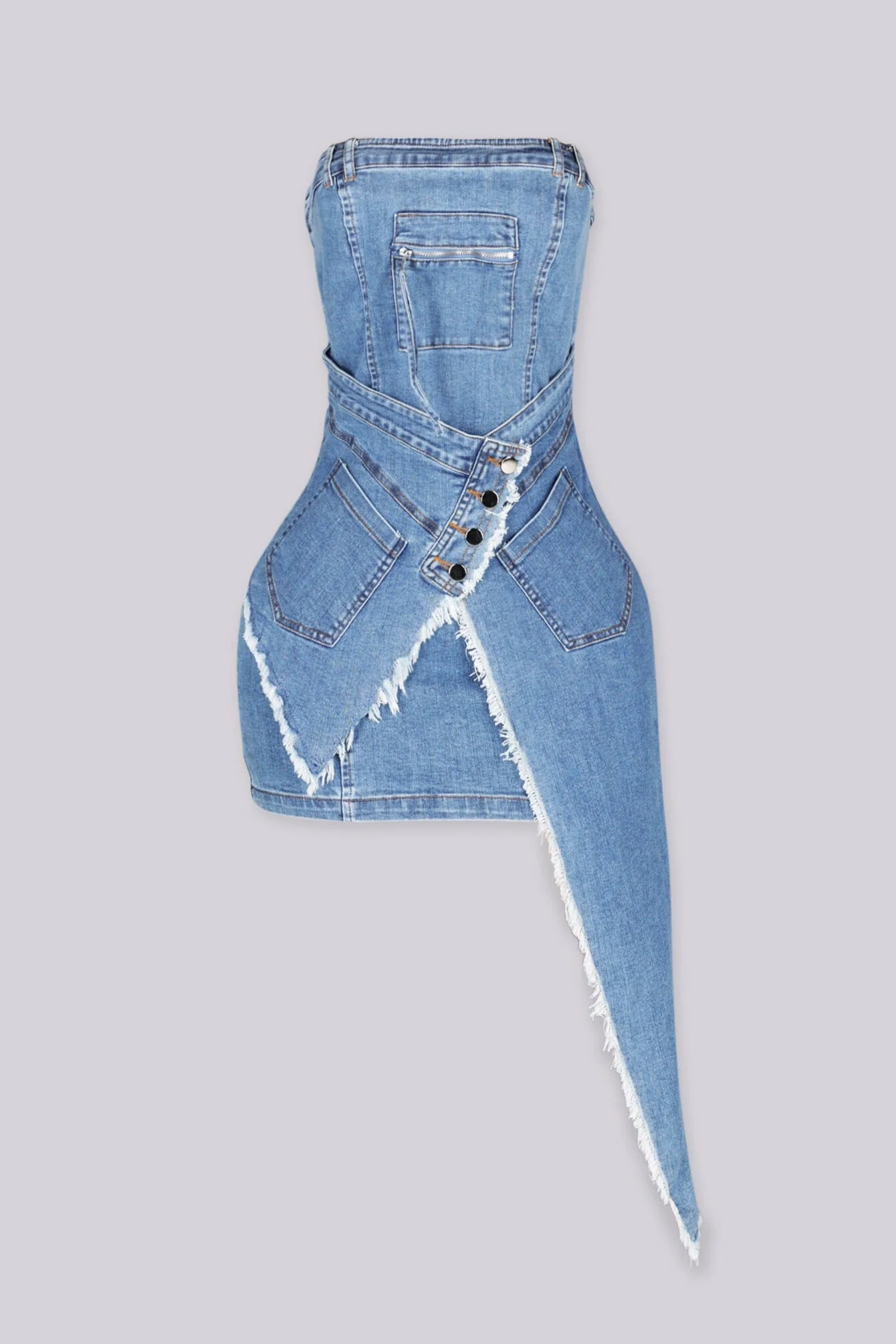Zayla Riot Denim Mini Dress - Image 4