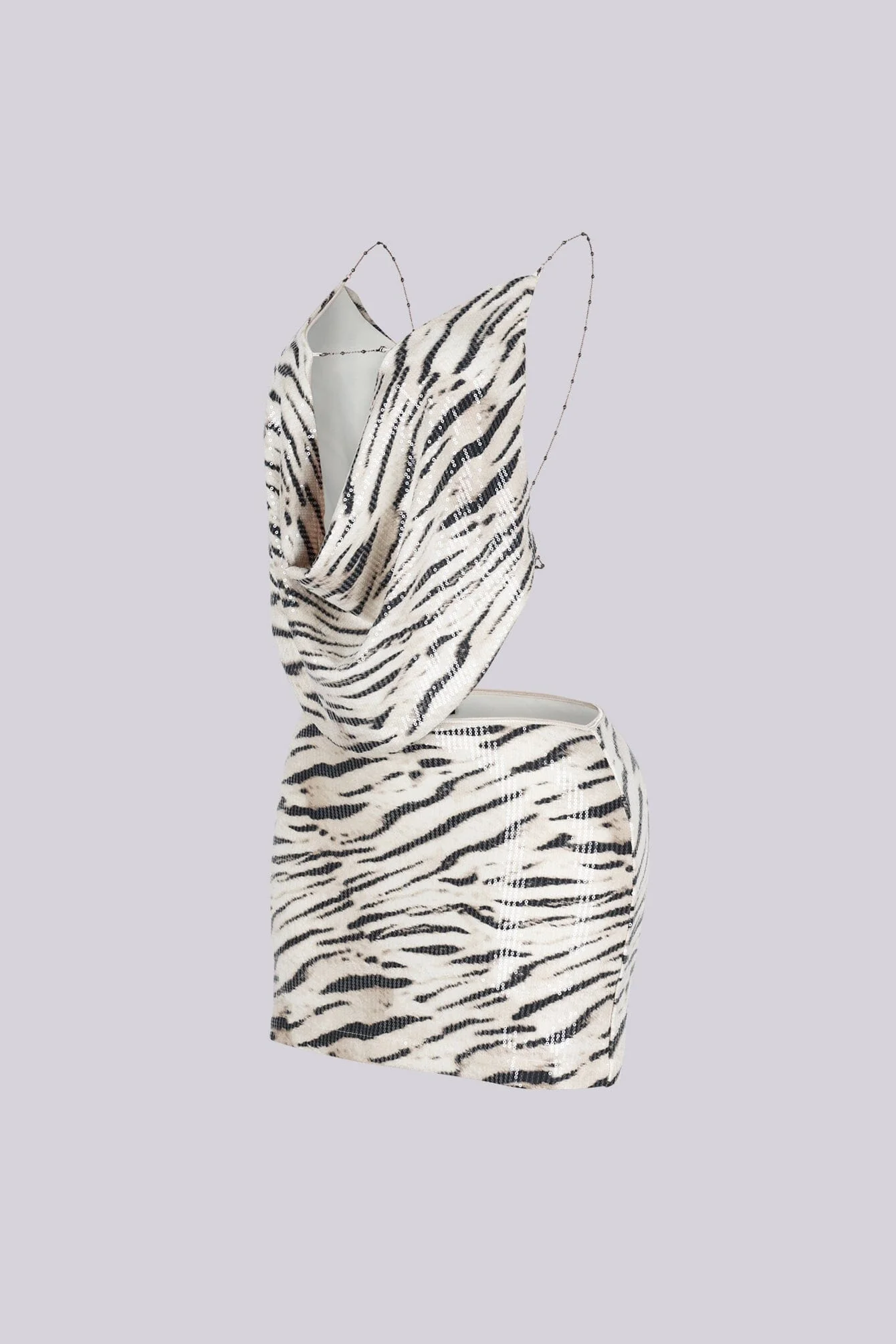 Zebra Sequin Halter Top & Skirt SET - Image 5