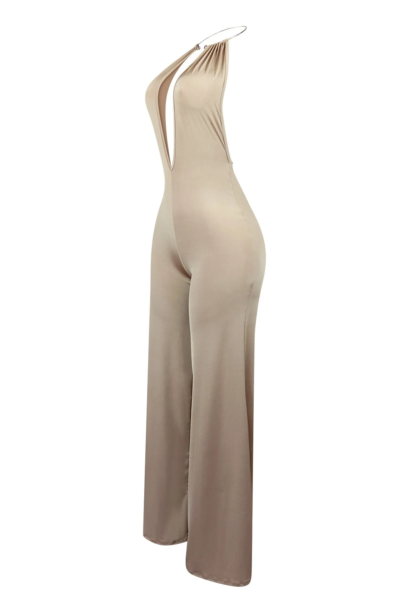 Zena Metal Halter Choker Jumpsuit - Image 4