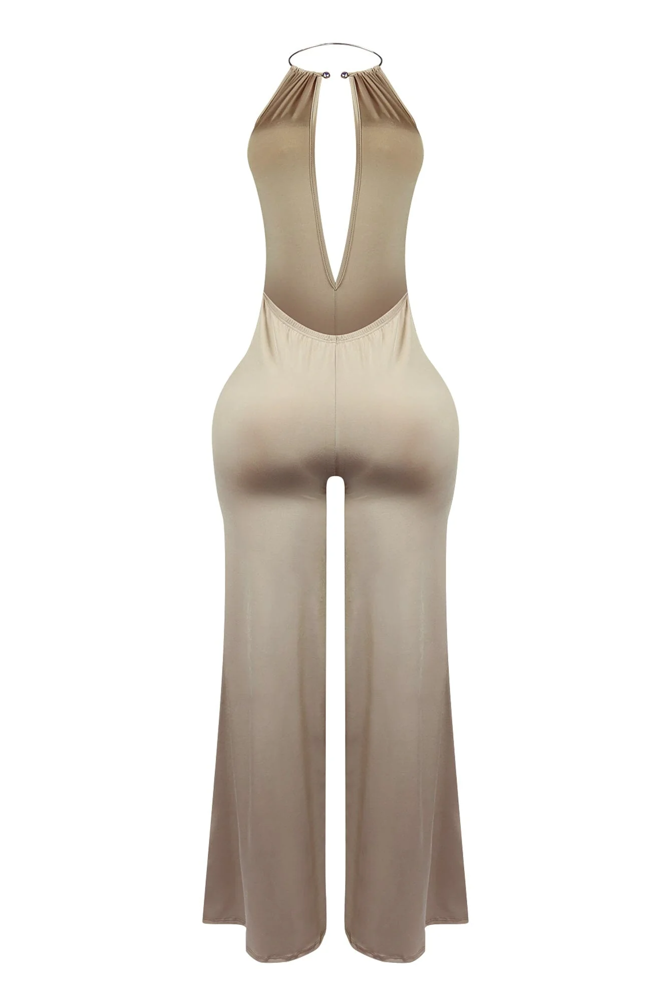 Zena Metal Halter Choker Jumpsuit - Image 5