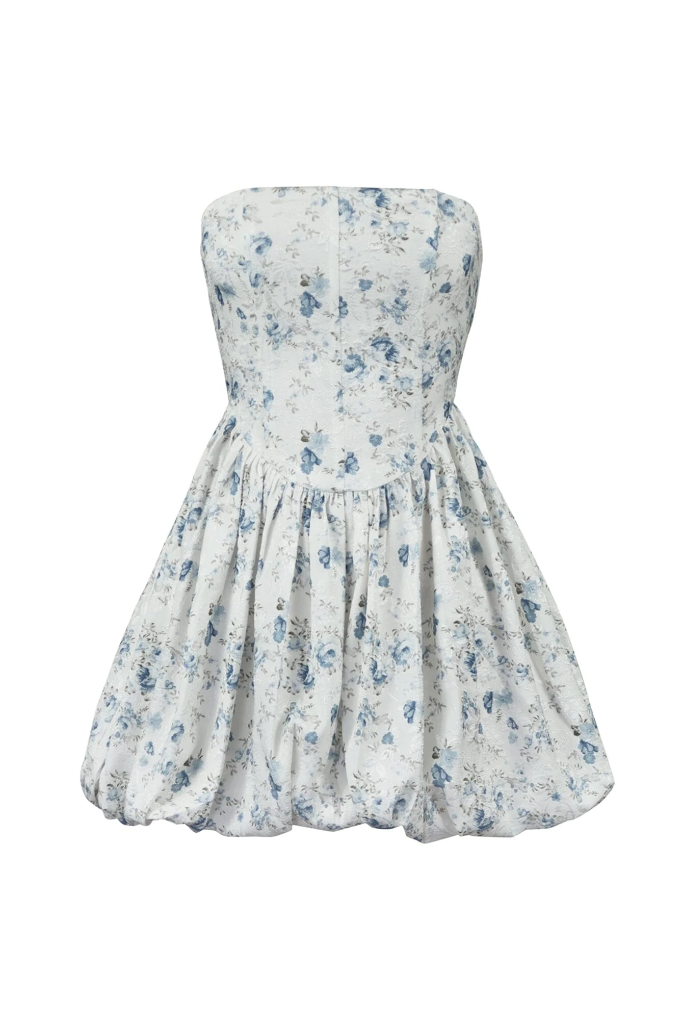 Zinnia Print Corset Bubble Tube Mini Dress - Image 3