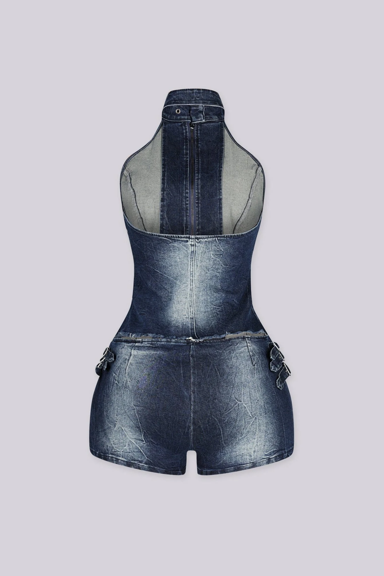 Zipstorm Denim Halter Top & Shorts SET - Image 6